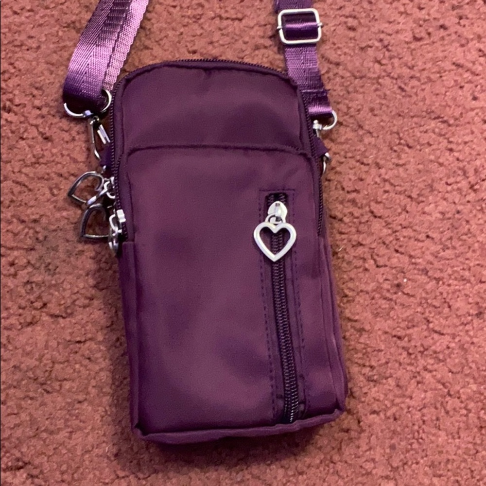 Small purple pocket mini bag